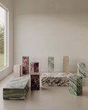 Buy modern White marble plinth set of 3
