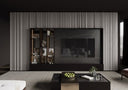 The Obsidian Fluted Media Wall