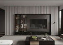 The Obsidian Fluted Media Wall