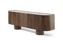 Aurora Elliptical Oak & Marble Buffet Sideboard