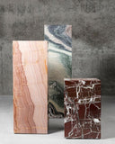 Buy modern White marble plinth set of 3